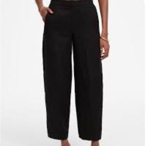 Madewell Black Dress Pants Wide-Leg Cropped